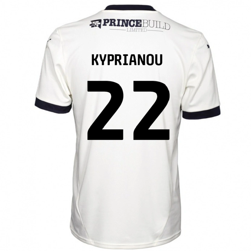 Danxen Niño Camiseta Hector Kyprianou #22 Blanquecino Negro 2ª Equipación 2024/25 La Camisa