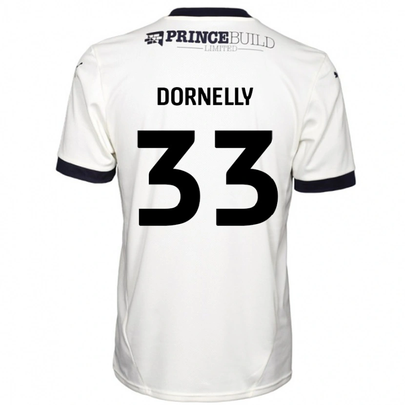 Danxen Niño Camiseta James Dornelly #33 Blanquecino Negro 2ª Equipación 2024/25 La Camisa