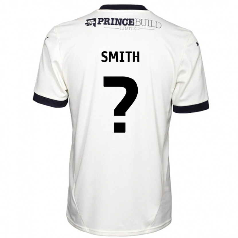 Danxen Niño Camiseta Bastian Smith #0 Blanquecino Negro 2ª Equipación 2024/25 La Camisa