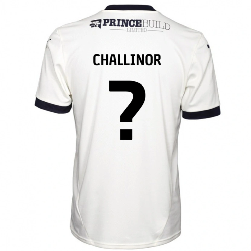 Danxen Niño Camiseta Ben Challinor #0 Blanquecino Negro 2ª Equipación 2024/25 La Camisa