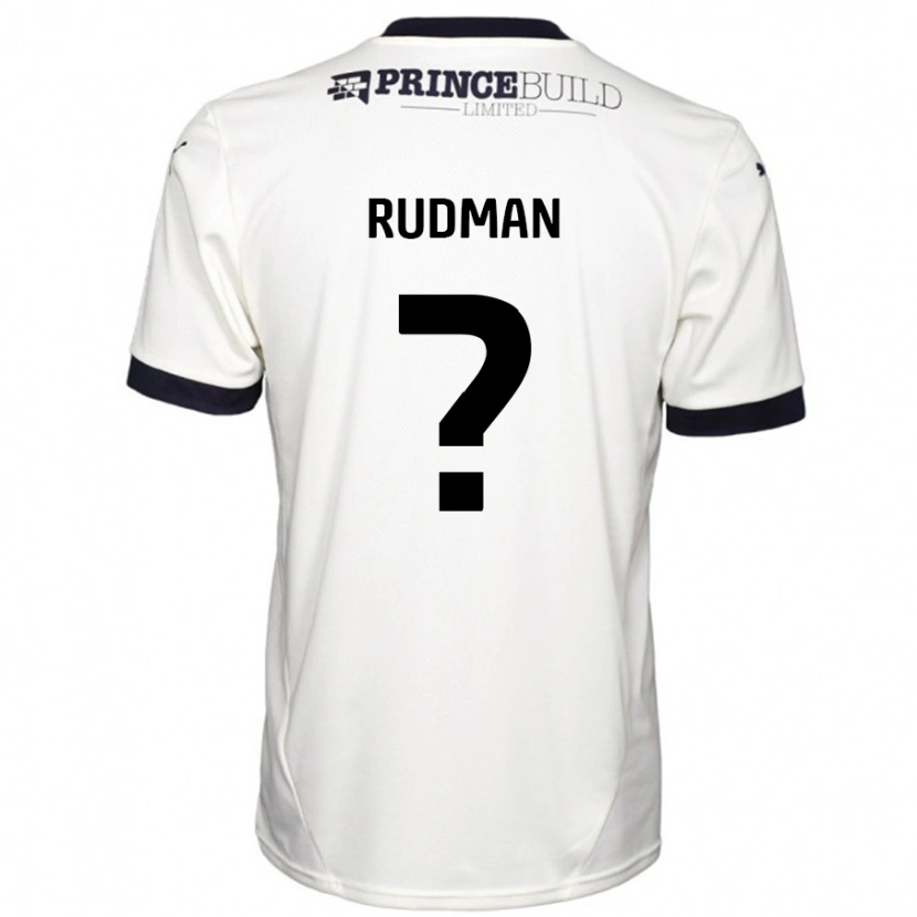 Danxen Niño Camiseta Nathan Rudman #0 Blanquecino Negro 2ª Equipación 2024/25 La Camisa