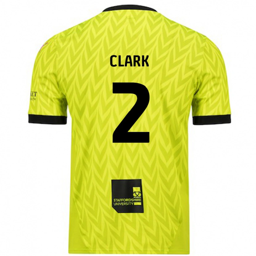 Danxen Niño Camiseta Mitch Clark #2 Verde Fluorescente 2ª Equipación 2024/25 La Camisa