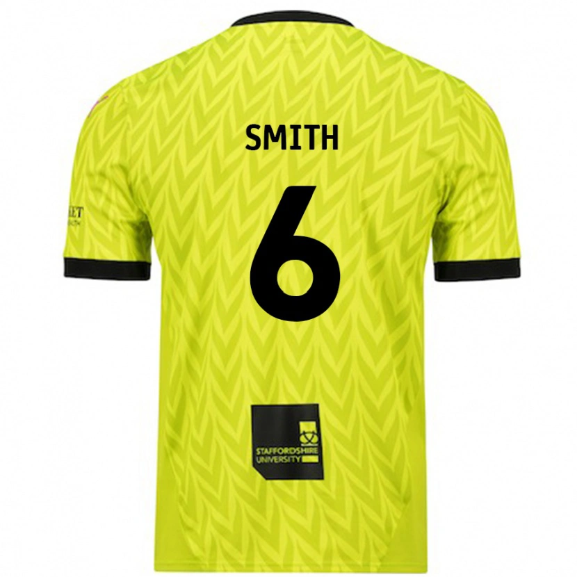 Danxen Niño Camiseta Nathan Smith #6 Verde Fluorescente 2ª Equipación 2024/25 La Camisa