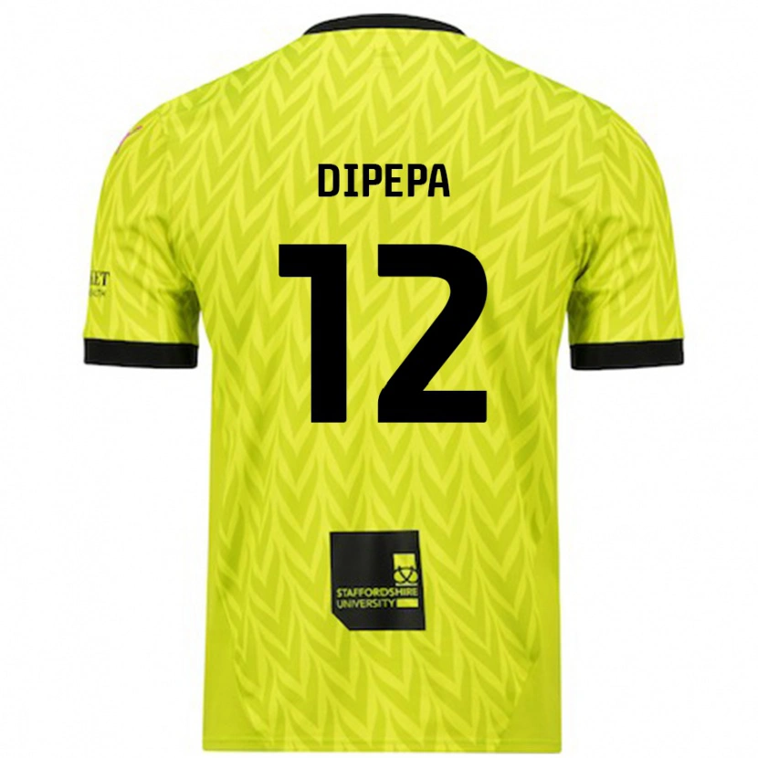 Danxen Niño Camiseta Baylee Dipepa #12 Verde Fluorescente 2ª Equipación 2024/25 La Camisa