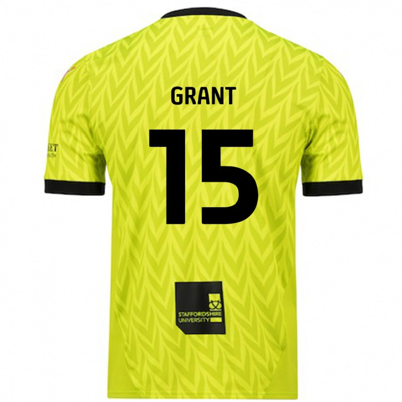 Danxen Niño Camiseta Conor Grant #15 Verde Fluorescente 2ª Equipación 2024/25 La Camisa