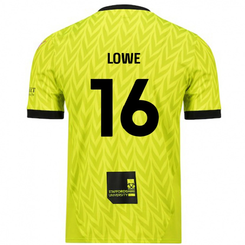 Danxen Niño Camiseta Jason Lowe #16 Verde Fluorescente 2ª Equipación 2024/25 La Camisa