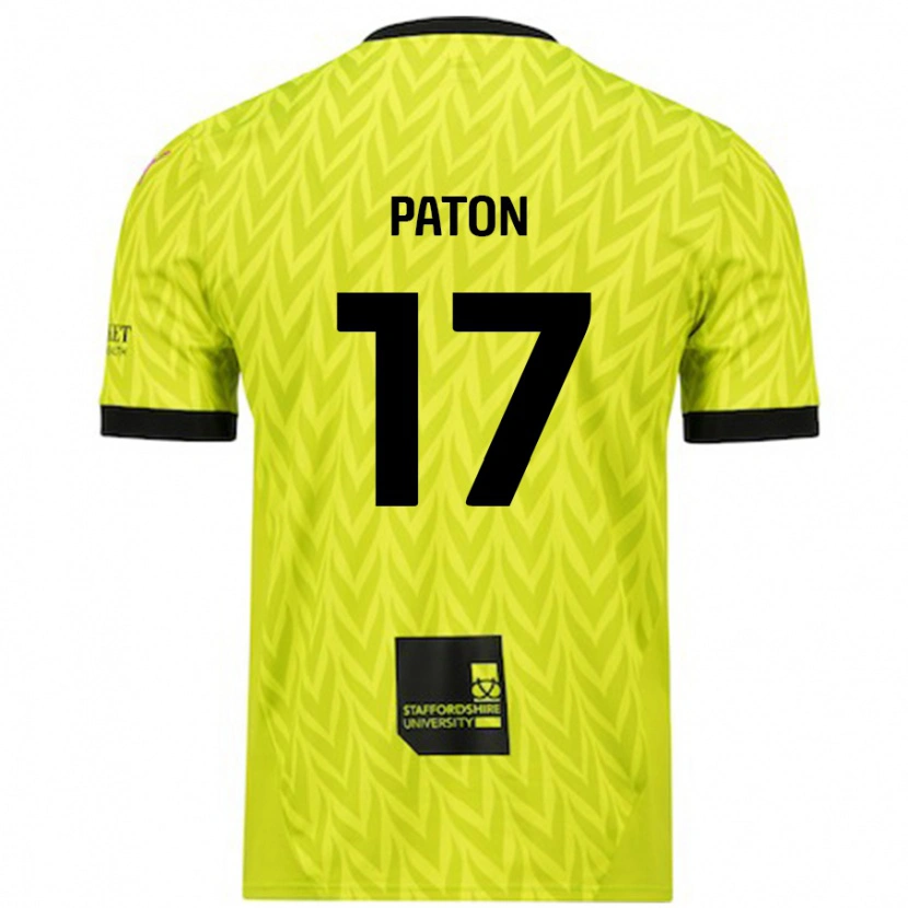 Danxen Niño Camiseta Ruari Paton #17 Verde Fluorescente 2ª Equipación 2024/25 La Camisa