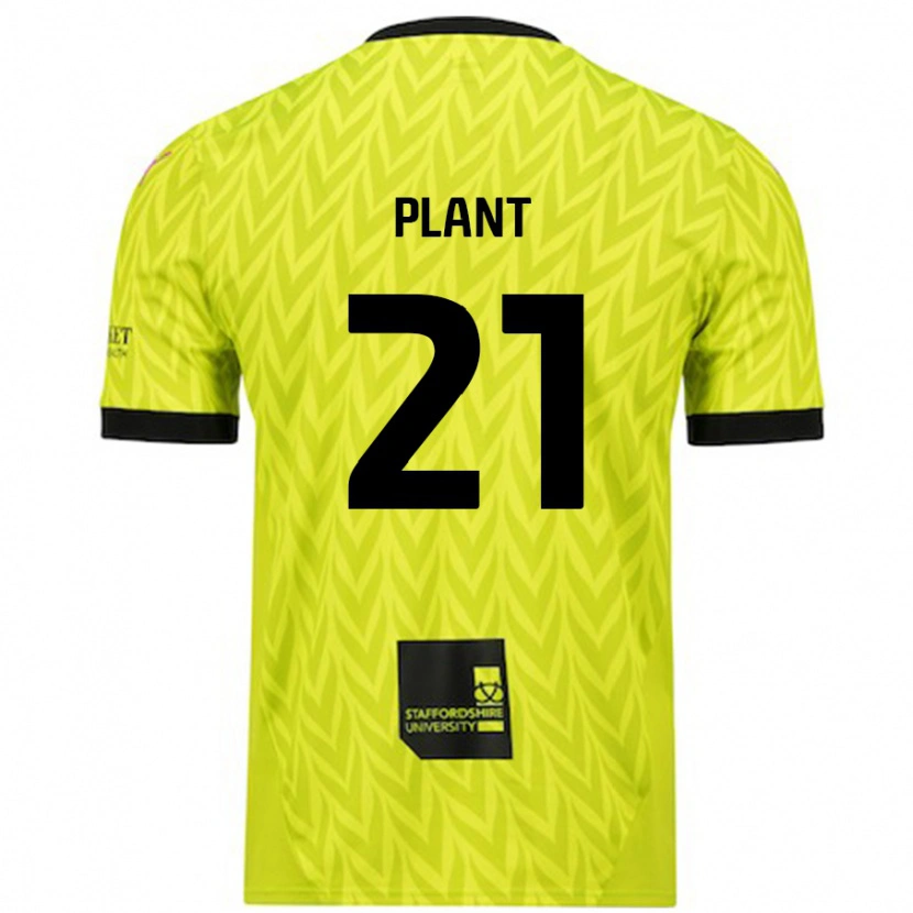 Danxen Niño Camiseta James Plant #21 Verde Fluorescente 2ª Equipación 2024/25 La Camisa