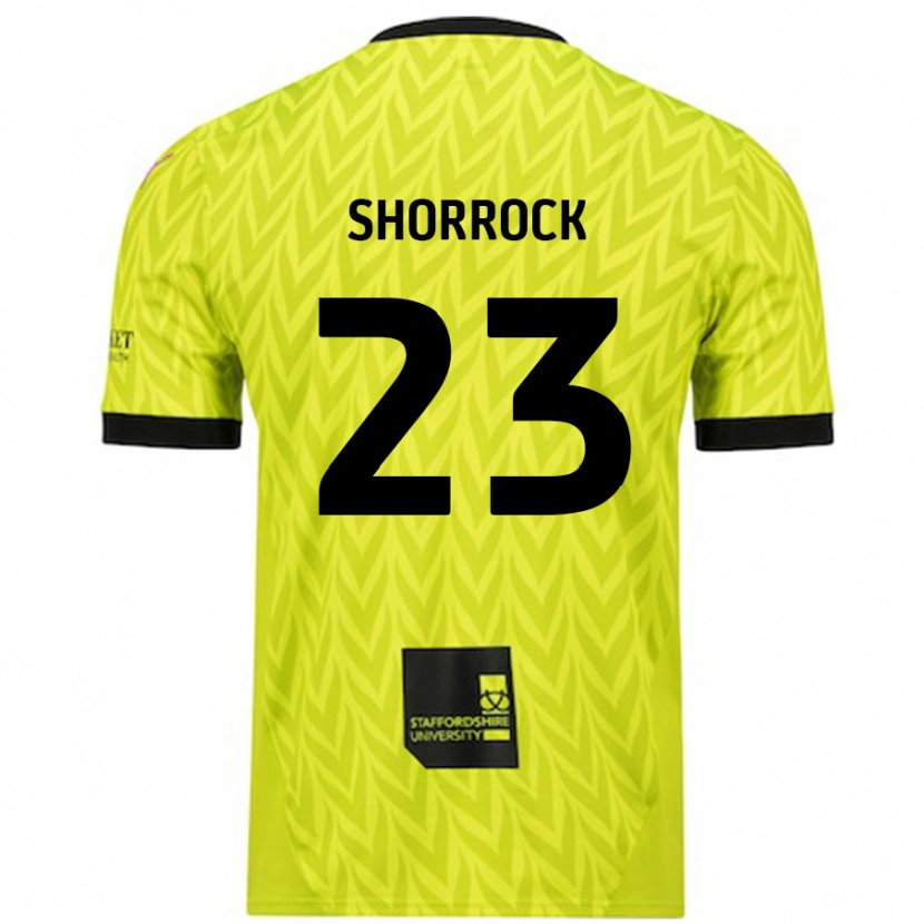 Danxen Niño Camiseta Jack Shorrock #23 Verde Fluorescente 2ª Equipación 2024/25 La Camisa