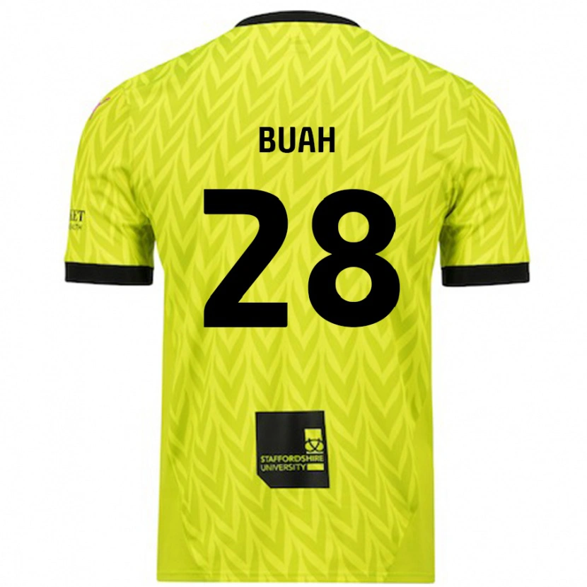 Danxen Niño Camiseta Andrew Buah #28 Verde Fluorescente 2ª Equipación 2024/25 La Camisa