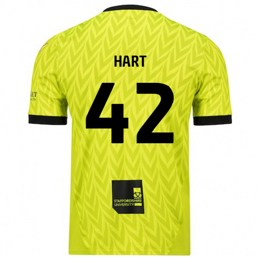 Danxen Niño Camiseta Sam Hart #42 Verde Fluorescente 2ª Equipación 2024/25 La Camisa