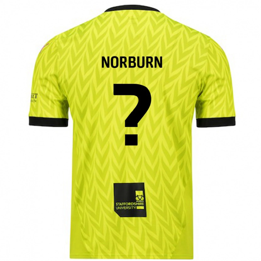 Danxen Niño Camiseta Dylan Norburn #0 Verde Fluorescente 2ª Equipación 2024/25 La Camisa