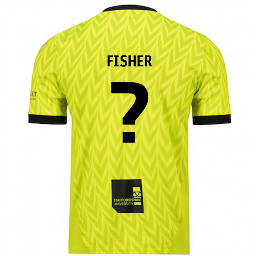 Danxen Niño Camiseta Elijah Fisher #0 Verde Fluorescente 2ª Equipación 2024/25 La Camisa