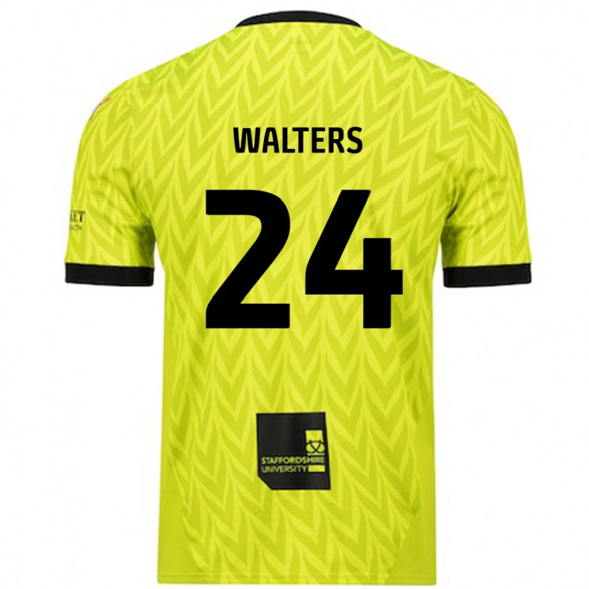 Danxen Niño Camiseta Rhys Walters #24 Verde Fluorescente 2ª Equipación 2024/25 La Camisa