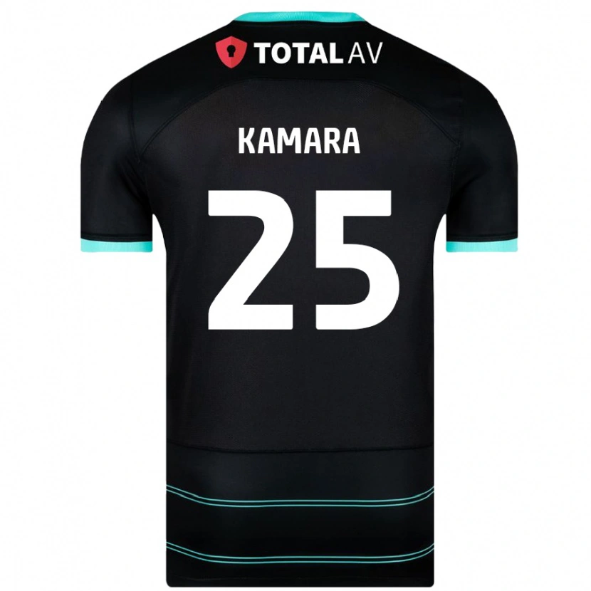 Danxen Niño Camiseta Abdoulaye Kamara #25 Negro 2ª Equipación 2024/25 La Camisa