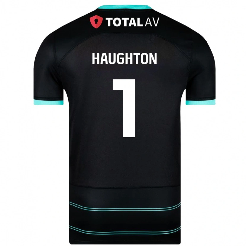 Danxen Niño Camiseta Hannah Haughton #1 Negro 2ª Equipación 2024/25 La Camisa