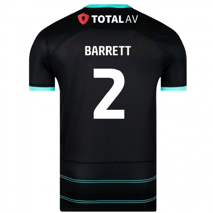 Danxen Niño Camiseta Nicole Barrett #2 Negro 2ª Equipación 2024/25 La Camisa