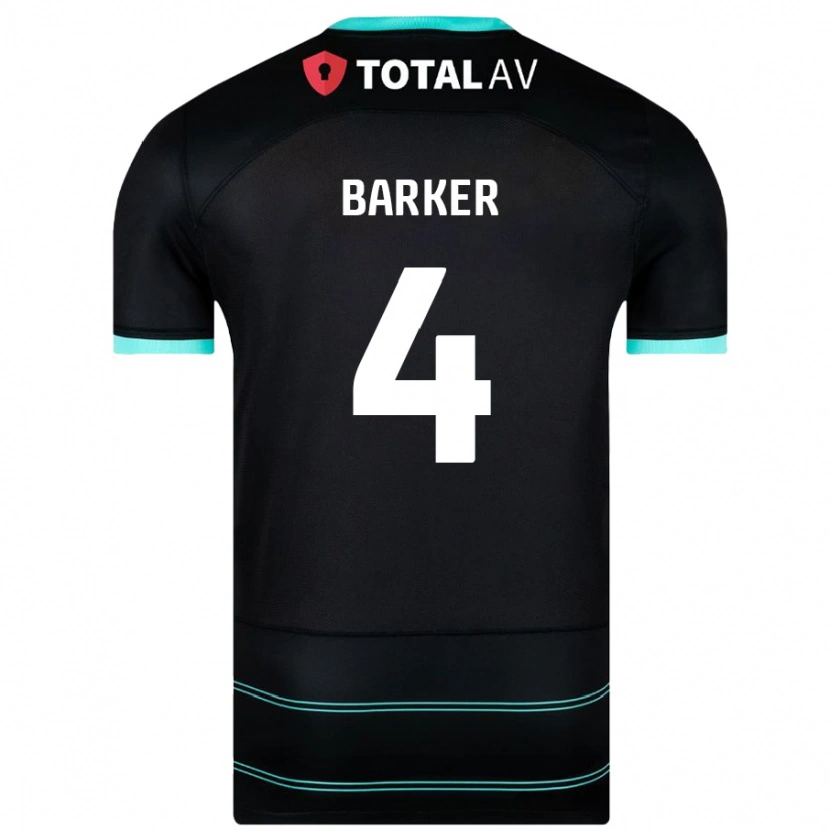 Danxen Niño Camiseta Sophie Barker #4 Negro 2ª Equipación 2024/25 La Camisa