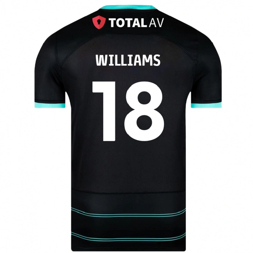 Danxen Niño Camiseta Scarlett Williams #18 Negro 2ª Equipación 2024/25 La Camisa