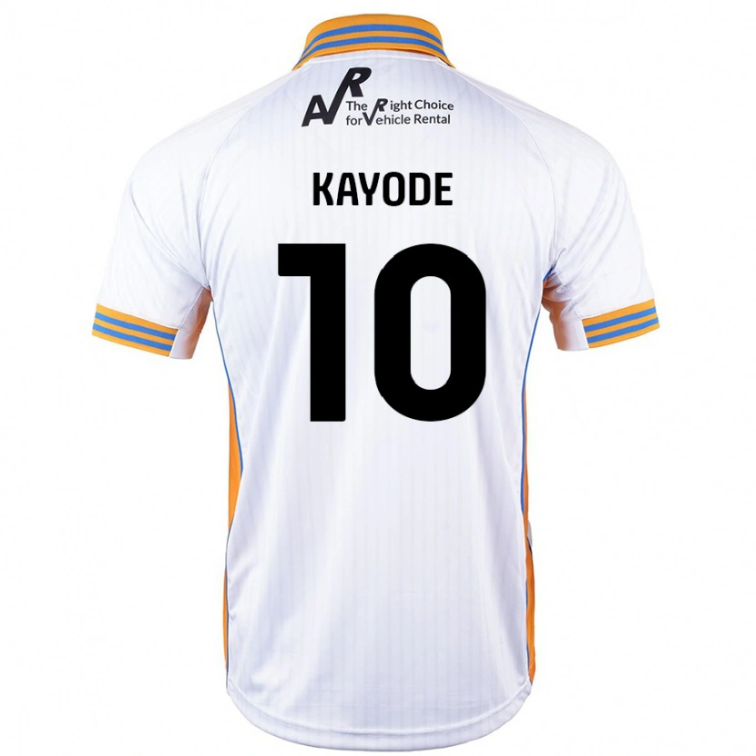 Danxen Niño Camiseta Joshua Kayode #10 Blanco 2ª Equipación 2024/25 La Camisa