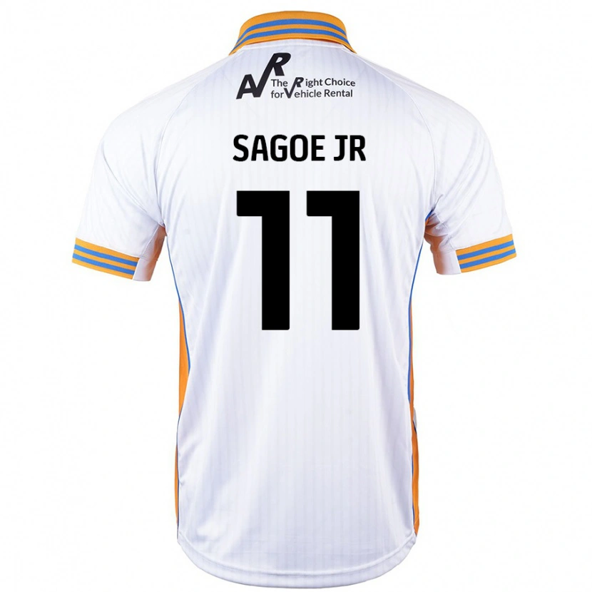 Danxen Niño Camiseta Charles Sagoe Jr #11 Blanco 2ª Equipación 2024/25 La Camisa