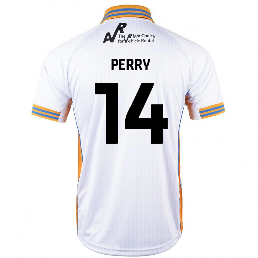 Danxen Niño Camiseta Taylor Perry #14 Blanco 2ª Equipación 2024/25 La Camisa