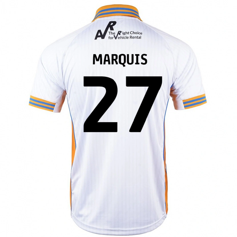 Danxen Niño Camiseta John Marquis #27 Blanco 2ª Equipación 2024/25 La Camisa