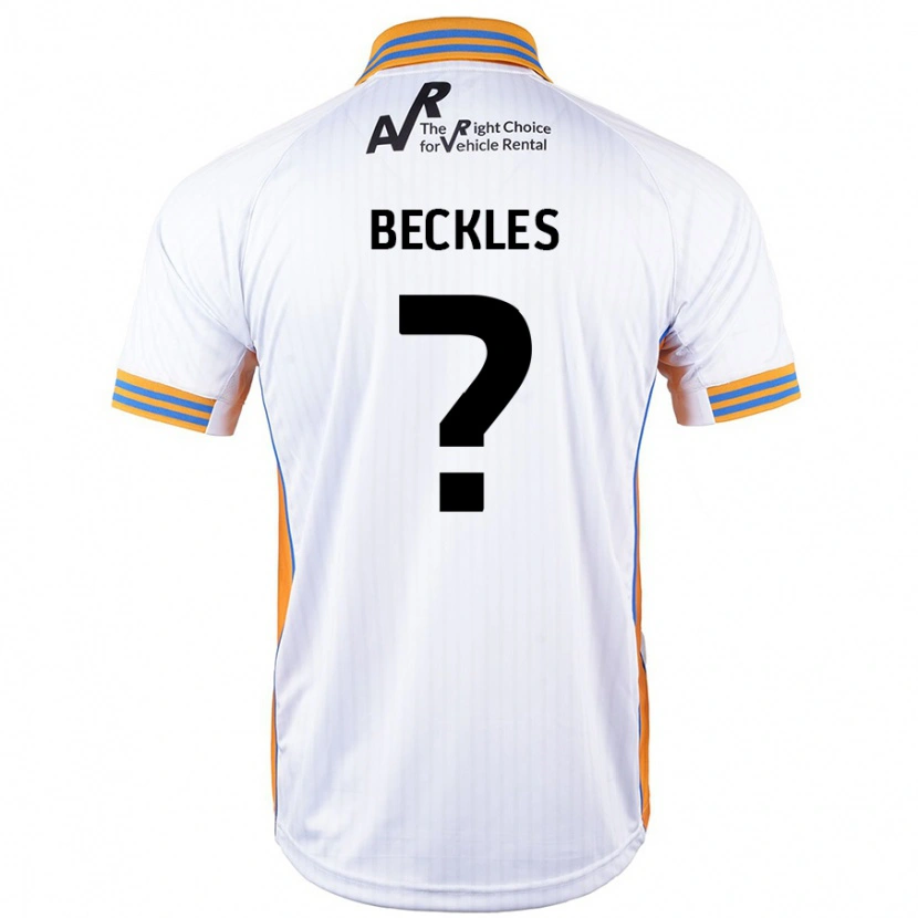 Danxen Niño Camiseta Frankie Beckles #0 Blanco 2ª Equipación 2024/25 La Camisa