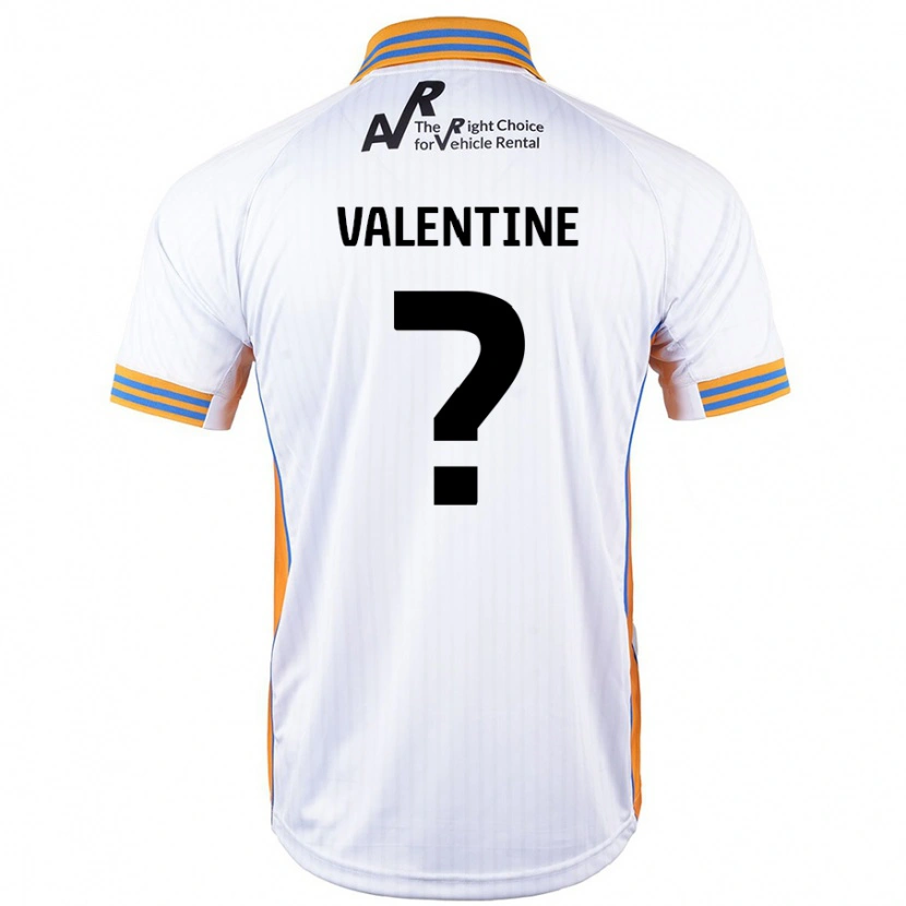 Danxen Niño Camiseta Jayden Valentine #0 Blanco 2ª Equipación 2024/25 La Camisa