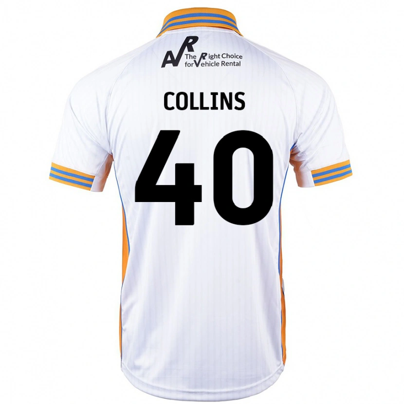 Danxen Niño Camiseta Jude Collins #40 Blanco 2ª Equipación 2024/25 La Camisa