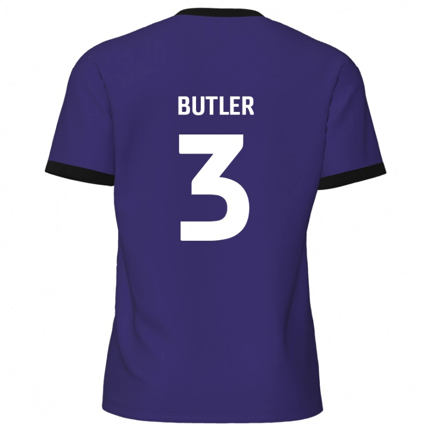 Danxen Niño Camiseta Dan Butler #3 Púrpura 2ª Equipación 2024/25 La Camisa