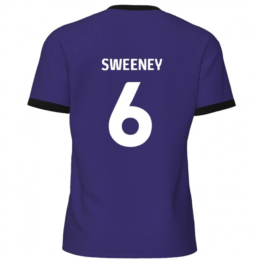 Danxen Niño Camiseta Dan Sweeney #6 Púrpura 2ª Equipación 2024/25 La Camisa