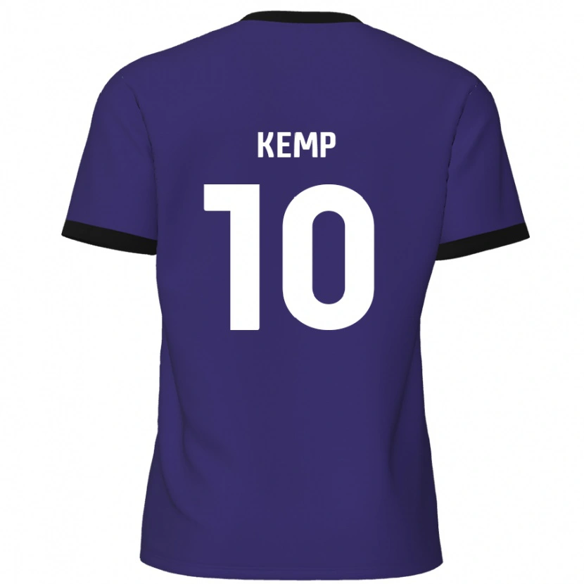 Danxen Niño Camiseta Dan Kemp #10 Púrpura 2ª Equipación 2024/25 La Camisa