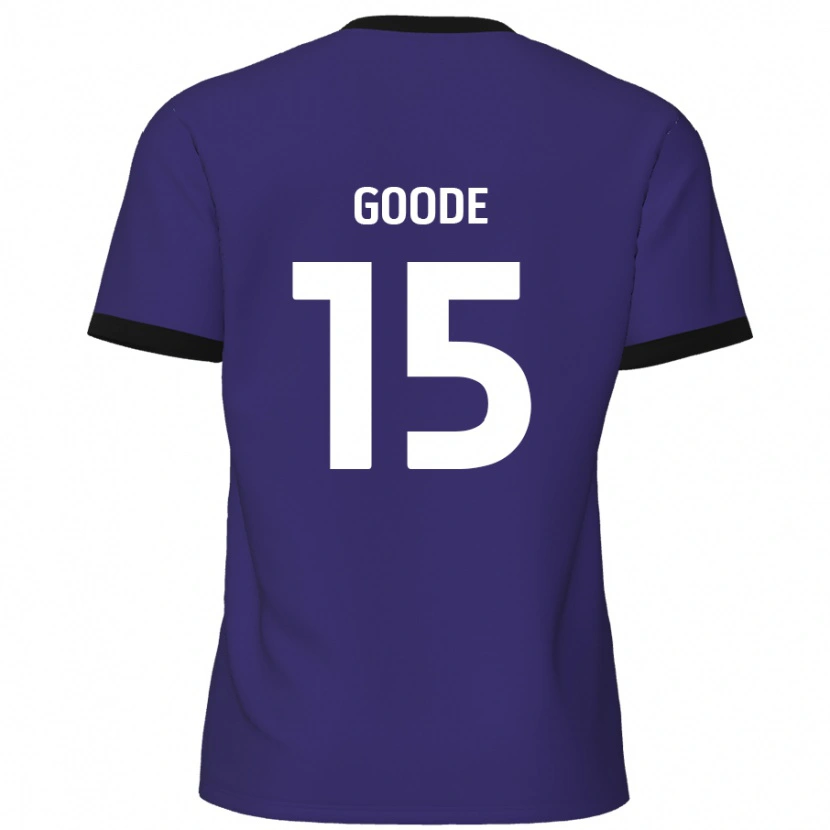 Danxen Niño Camiseta Charlie Goode #15 Púrpura 2ª Equipación 2024/25 La Camisa