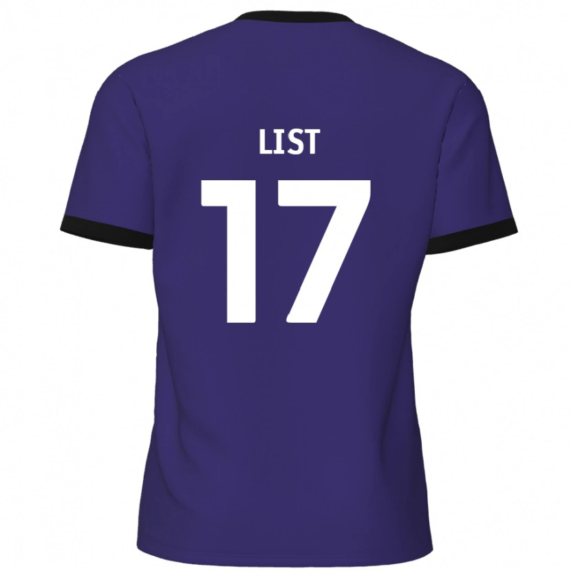 Danxen Niño Camiseta Elliott List #17 Púrpura 2ª Equipación 2024/25 La Camisa