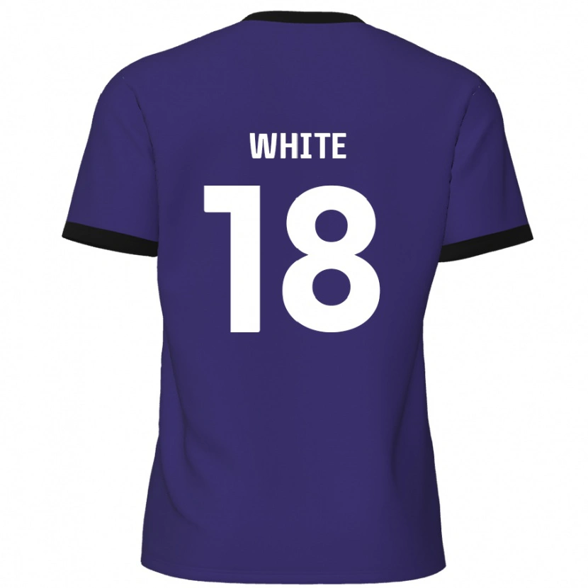 Danxen Niño Camiseta Harvey White #18 Púrpura 2ª Equipación 2024/25 La Camisa