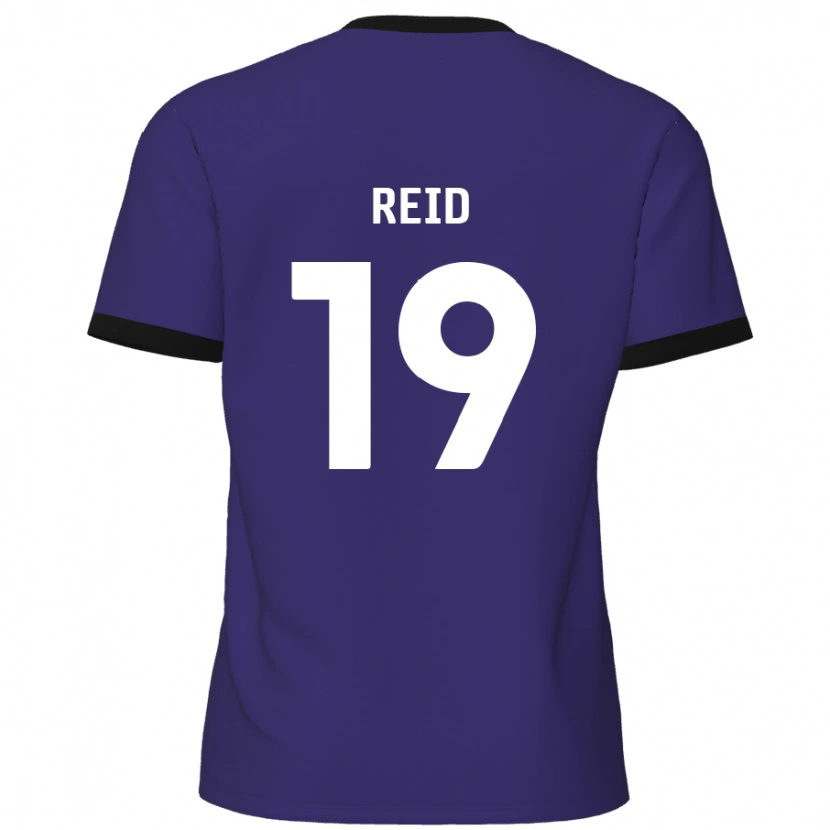 Danxen Niño Camiseta Jamie Reid #19 Púrpura 2ª Equipación 2024/25 La Camisa