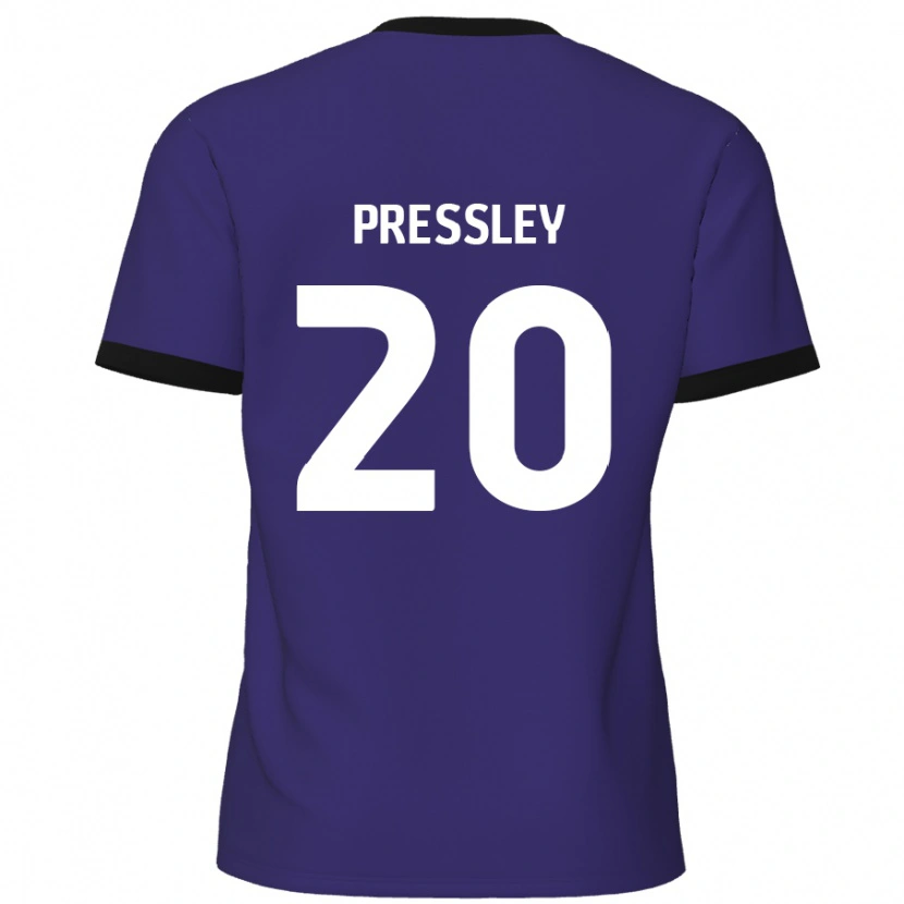 Danxen Niño Camiseta Aaron Pressley #20 Púrpura 2ª Equipación 2024/25 La Camisa