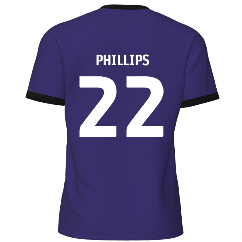 Danxen Niño Camiseta Daniel Phillips #22 Púrpura 2ª Equipación 2024/25 La Camisa