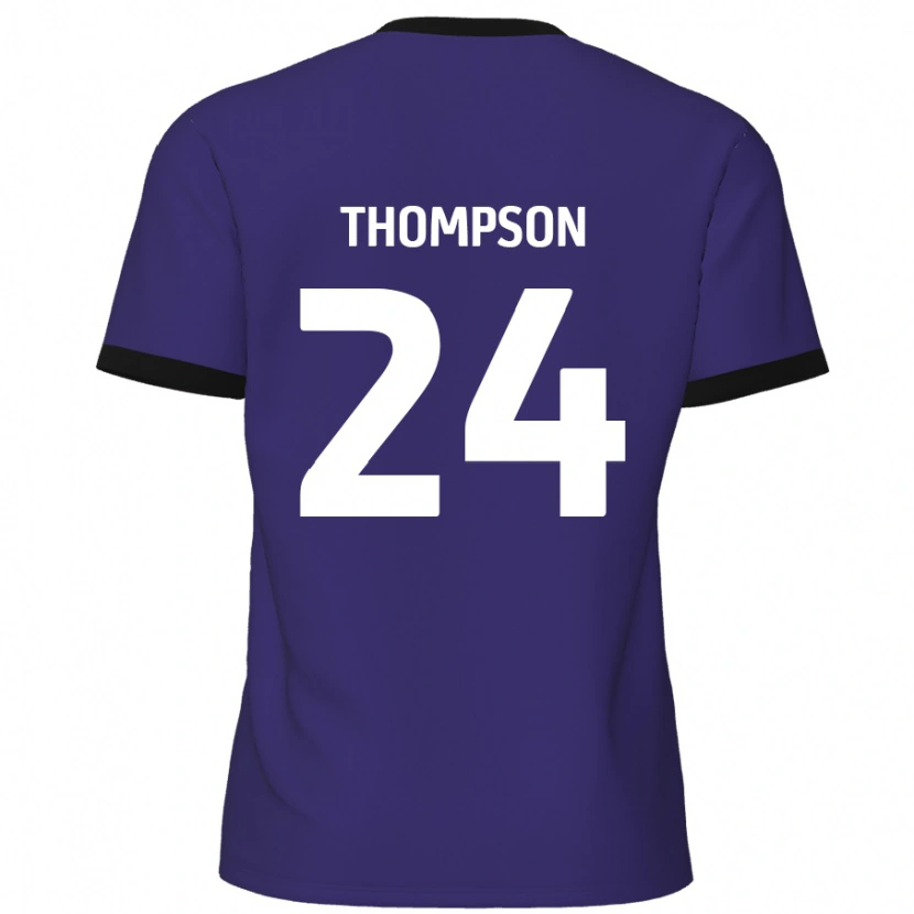 Danxen Niño Camiseta Ben Thompson #24 Púrpura 2ª Equipación 2024/25 La Camisa