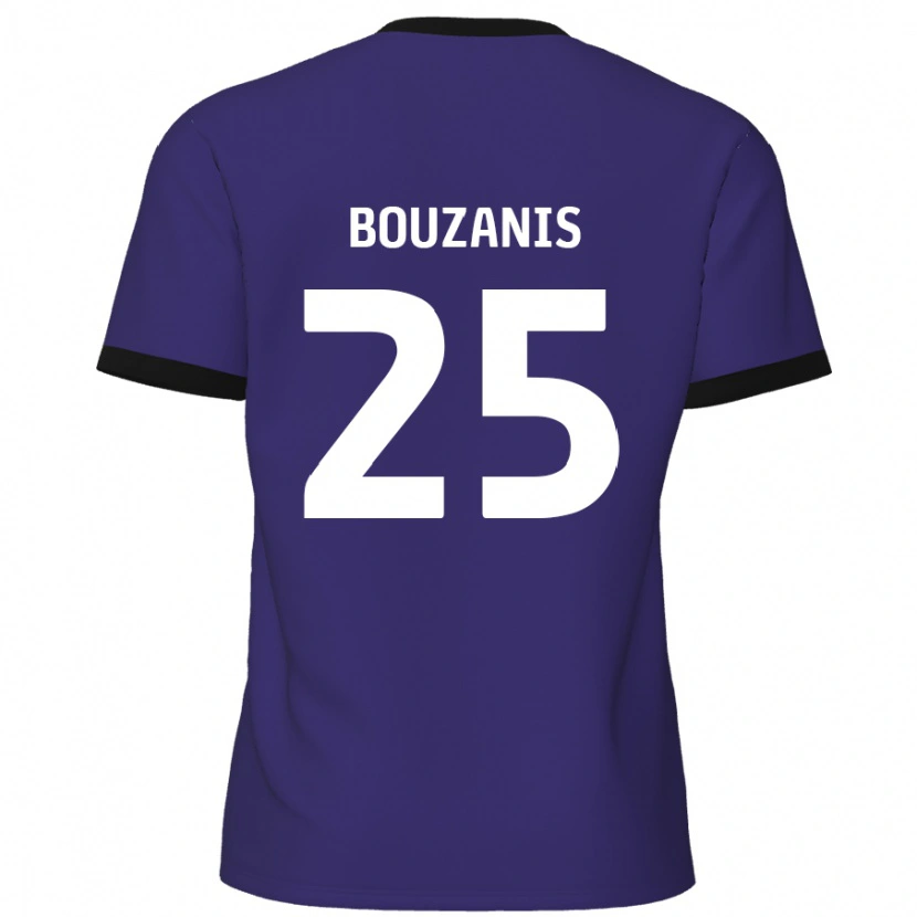 Danxen Niño Camiseta Dean Bouzanis #25 Púrpura 2ª Equipación 2024/25 La Camisa