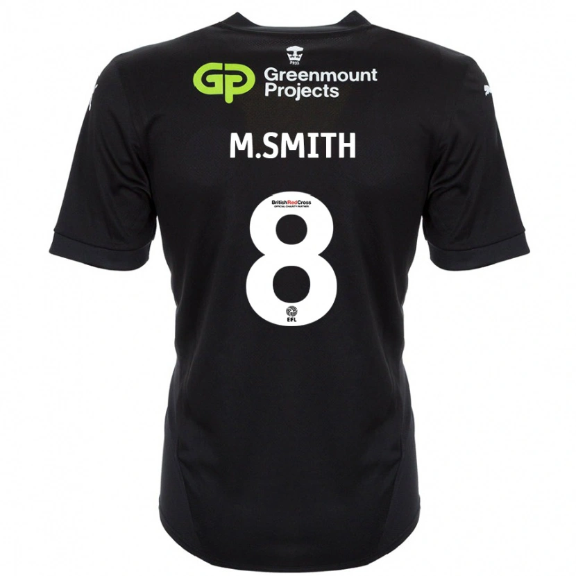 Danxen Niño Camiseta Matt Smith #8 Negro 2ª Equipación 2024/25 La Camisa