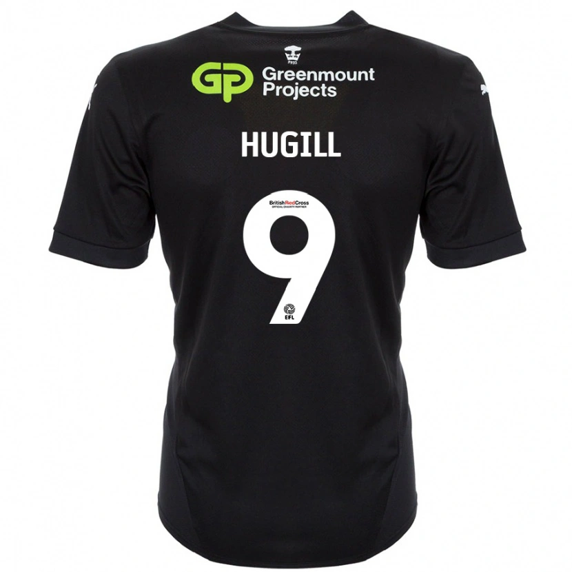 Danxen Niño Camiseta Joe Hugill #9 Negro 2ª Equipación 2024/25 La Camisa