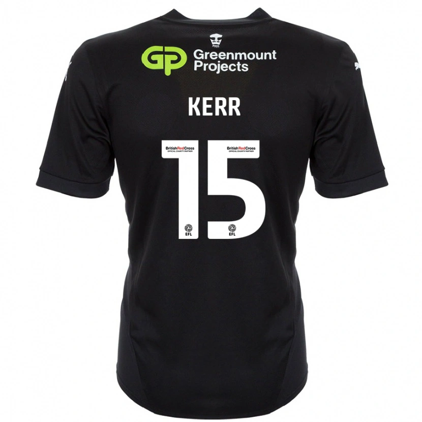 Danxen Niño Camiseta Jason Kerr #15 Negro 2ª Equipación 2024/25 La Camisa