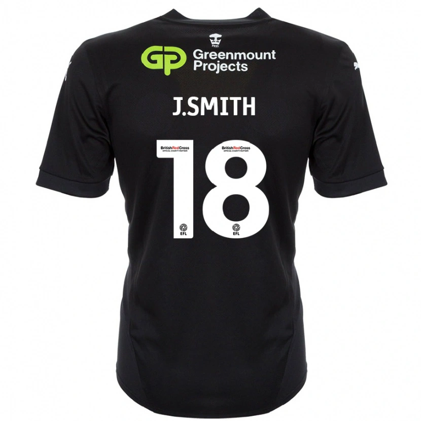 Danxen Niño Camiseta Jonny Smith #18 Negro 2ª Equipación 2024/25 La Camisa