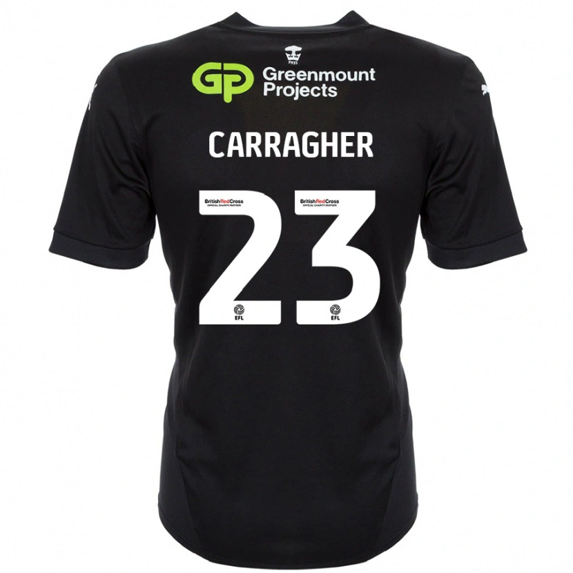 Danxen Niño Camiseta James Carragher #23 Negro 2ª Equipación 2024/25 La Camisa