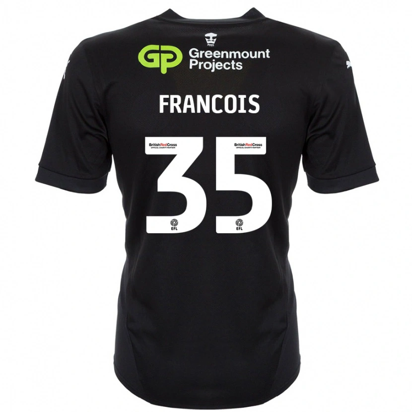 Danxen Niño Camiseta Tyrese Francois #35 Negro 2ª Equipación 2024/25 La Camisa