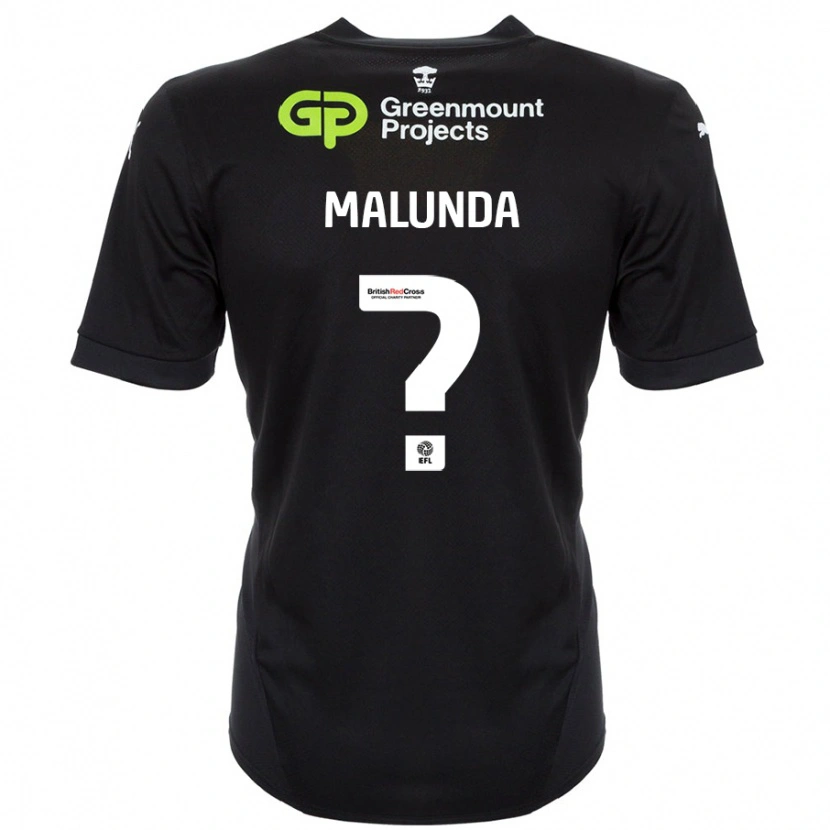 Danxen Niño Camiseta Troy Malunda #0 Negro 2ª Equipación 2024/25 La Camisa