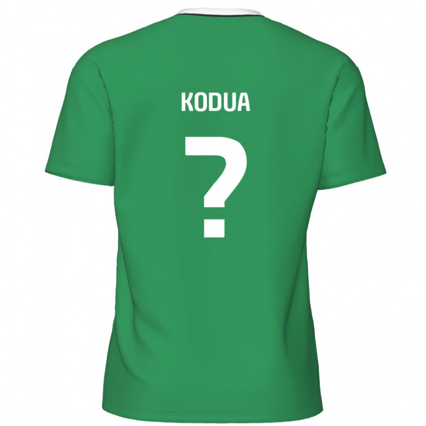 Danxen Niño Camiseta Gideon Kodua #0 Verde Rayas Blancas 2ª Equipación 2024/25 La Camisa