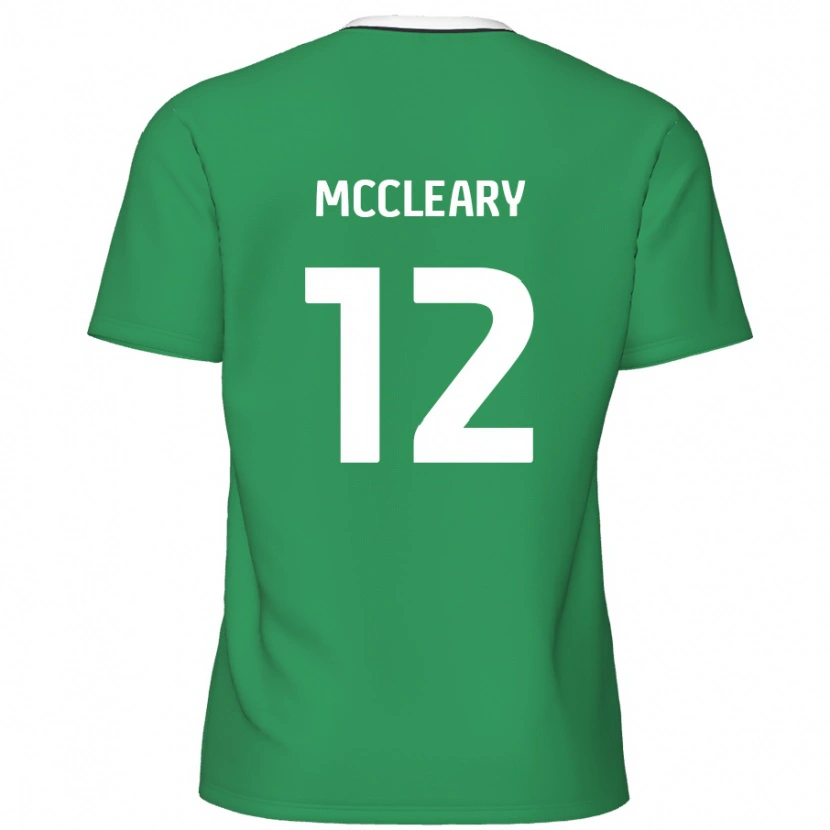 Danxen Niño Camiseta Garath Mccleary #12 Verde Rayas Blancas 2ª Equipación 2024/25 La Camisa